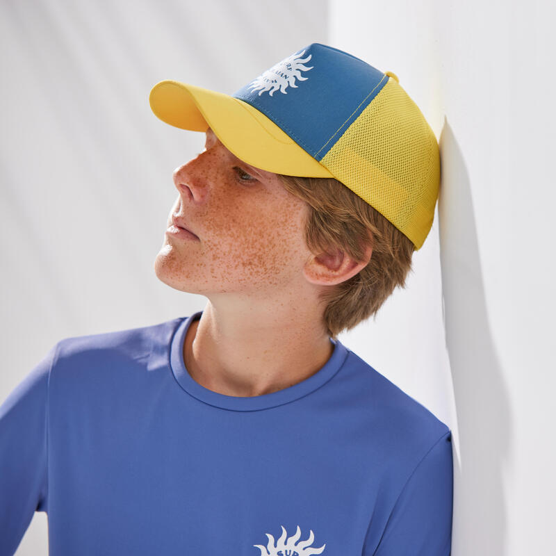 CASQUETTE TRUCKER SURF JUNIOR BLEUE JAUNE