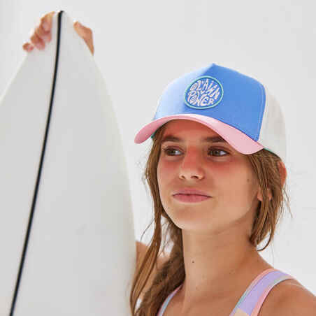 KID'S SURFING TRUCKER CAP LAVENDER PINK