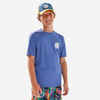 Kids' short-sleeved sun water T-Shirt blue