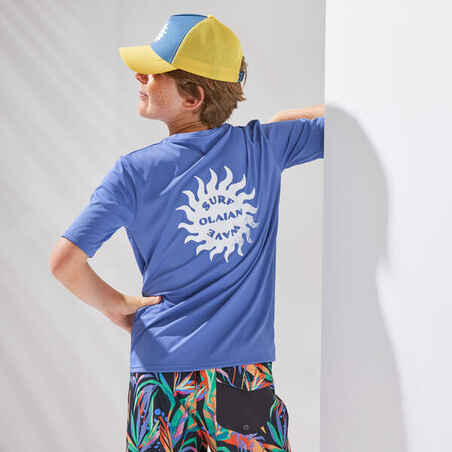 Camiseta Solar Anti-UV Surf Hombre Manga Larga Azul - Decathlon