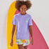 Kids’ short sleeve UV-protection t-shirt - 100 ibiscus purple