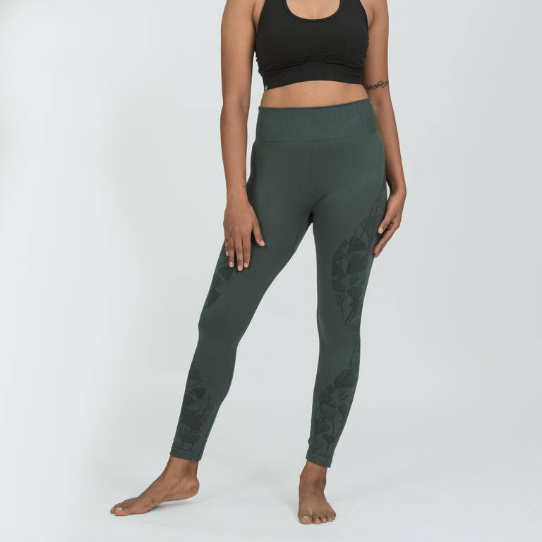 7/8 Seamless Dynamic Yoga Leggings - Dark Green