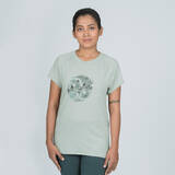 Women Yoga Cotton T-Shirt Green