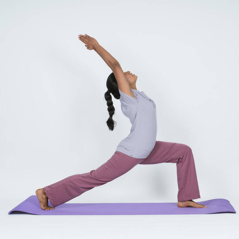 Women Yoga Organic Cotton T-Shirt Purple