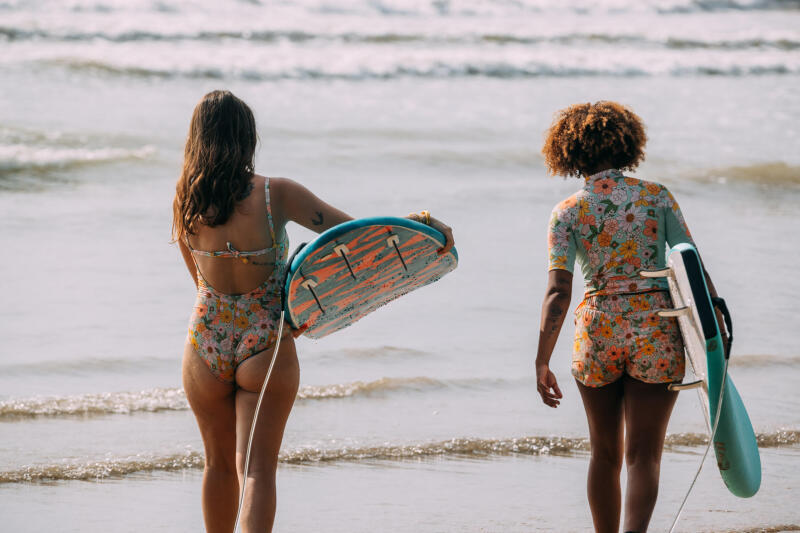 Szorty surfingowe damskie Olaian Tini Vintage