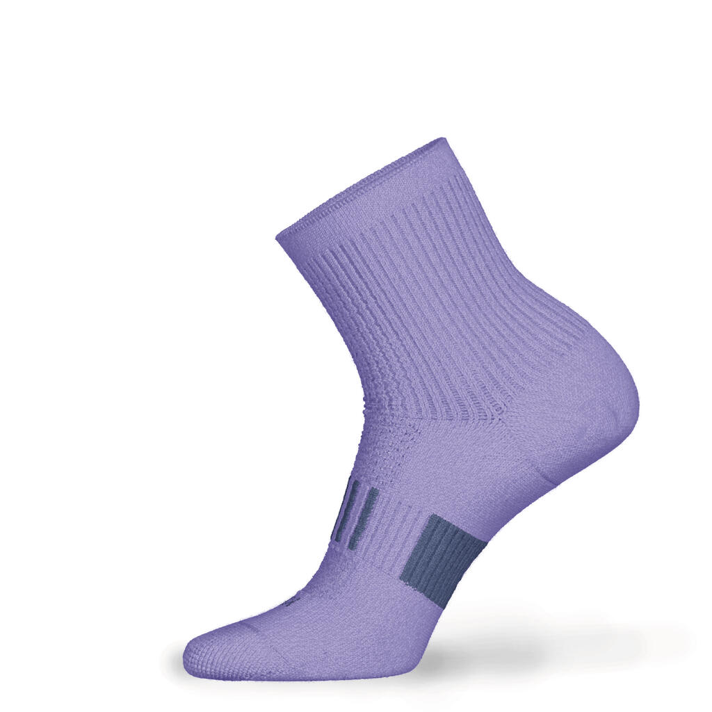 Laufsocken Mid Kinder 2er Pack - 500 Comfort blau/grün gestreift 