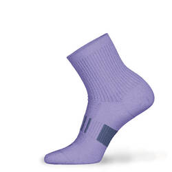 KIPRUN 500 MID kids' comfort running socks 2-pack - mauve and pink