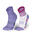 KIPRUN 500 MID kids' comfort running socks 2-pack - mauve and pink