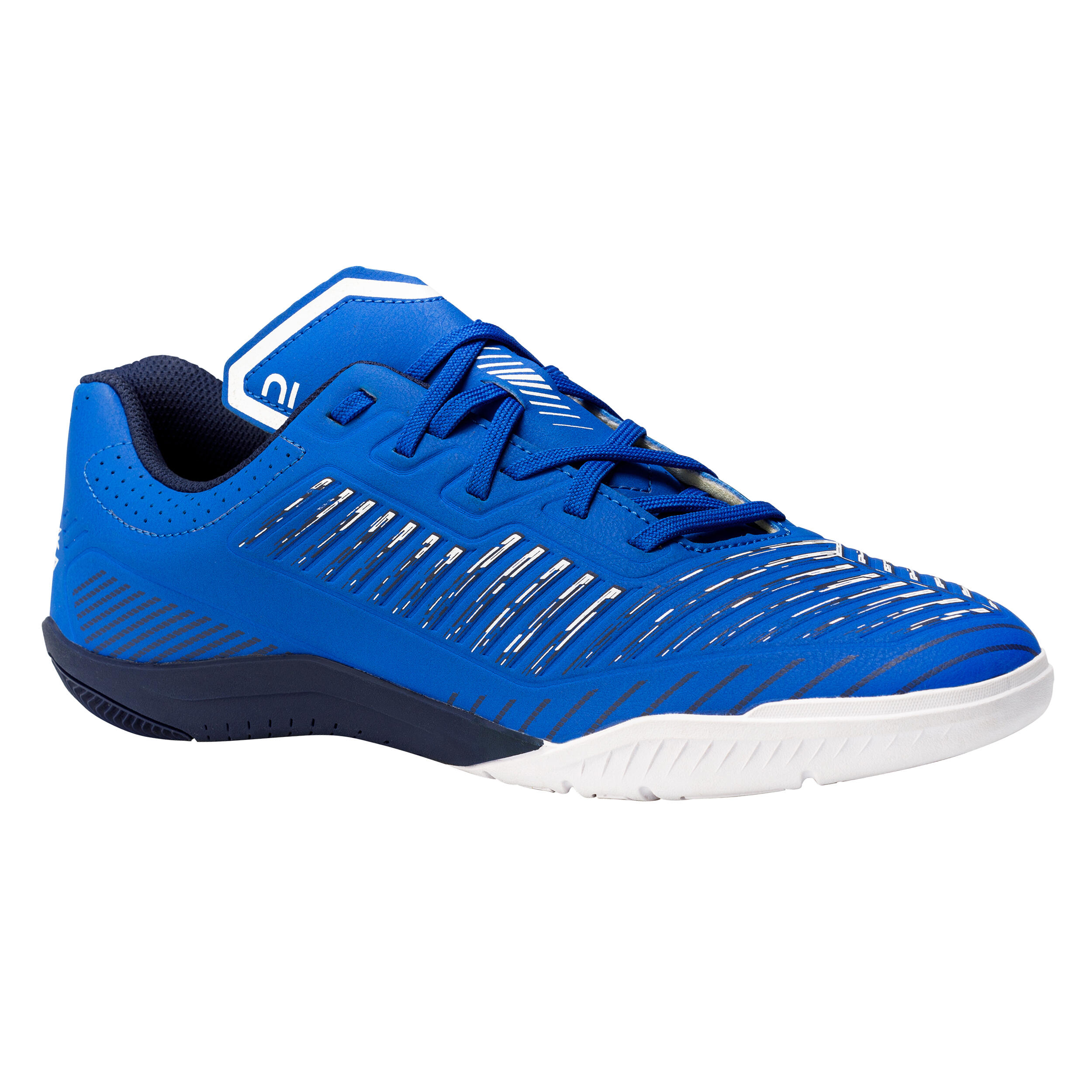 Kids' Indoor Soccer Shoes - Ginka 500 Blue/White - KIPSTA