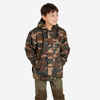 Bērnu siltā jaka “100 Woodland”, ar kamuflāžas rakstu