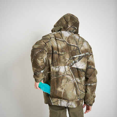 KIDS WARM JACKET 100 CAMOUFLAGE TREEMETIC