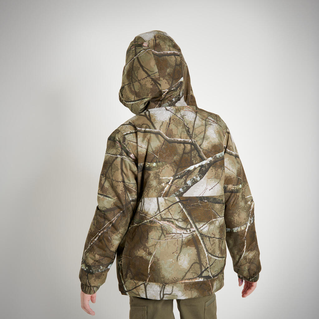 Kamuflažna dečja topla jakna WOODLAND 100