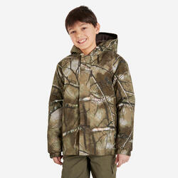 VESTE CHASSE CHAUDE ET IMPERMÉABLE SIBIR 300 JUNIOR CAMOUFLAGE KAMO-BR