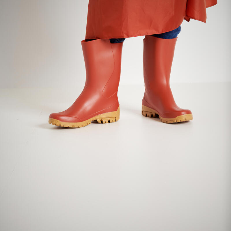 BOTTES DE PLUIE 100 ENFANT - BRIQUE