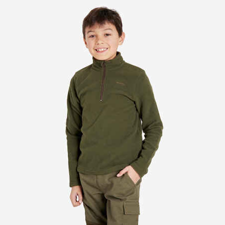 Kids' Half Zip Fleece - Deep Khaki