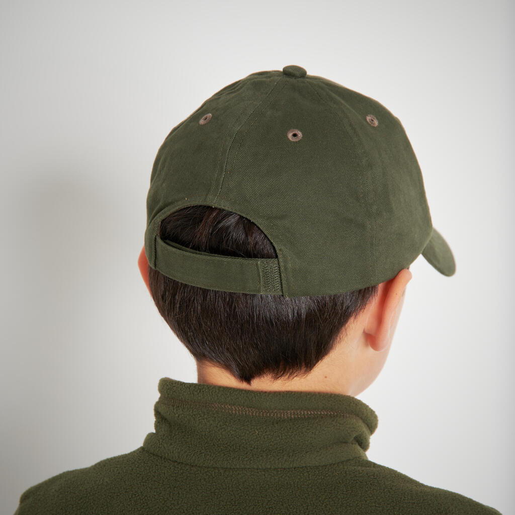 Bērnu viegla medību cepure ar nagu “100”, zaļa