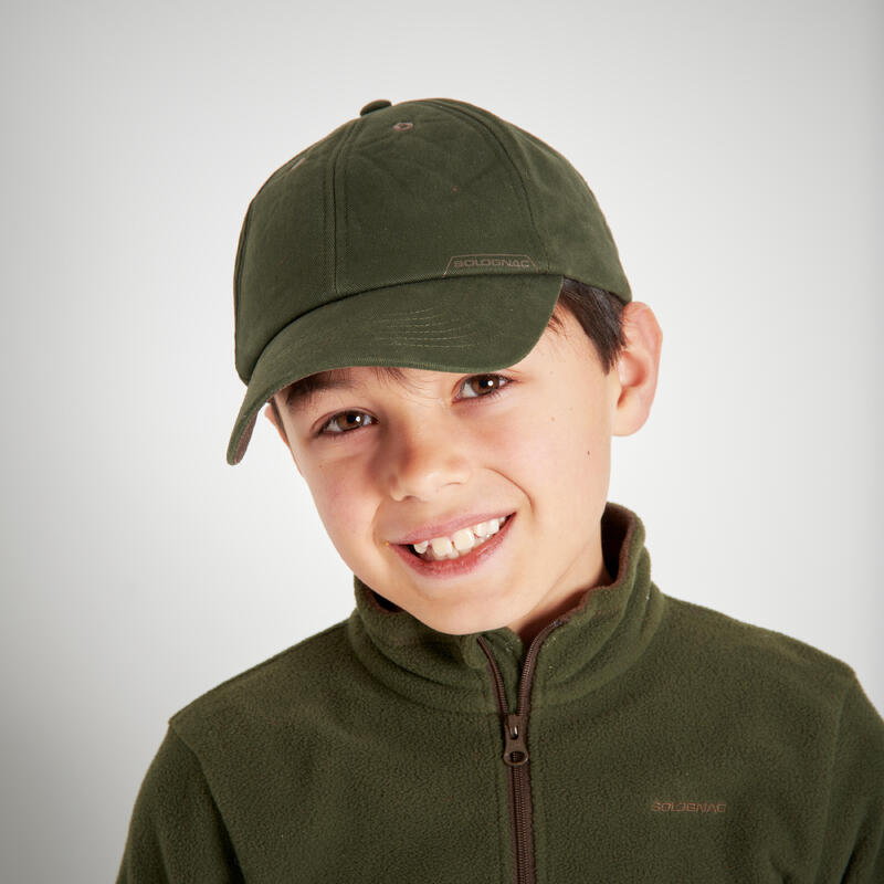 SOLOGNAC Çocuk Şapka - Avcılık ve Doğa Gözlemi - Yeşil - 100