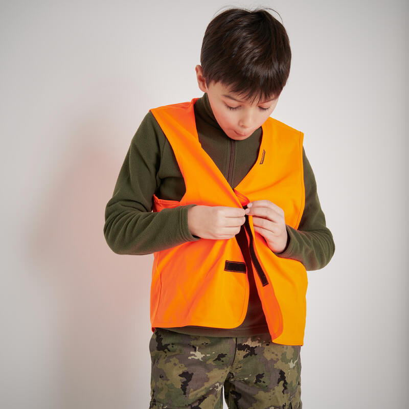 Dětská výstražná vesta oranžová fluo
