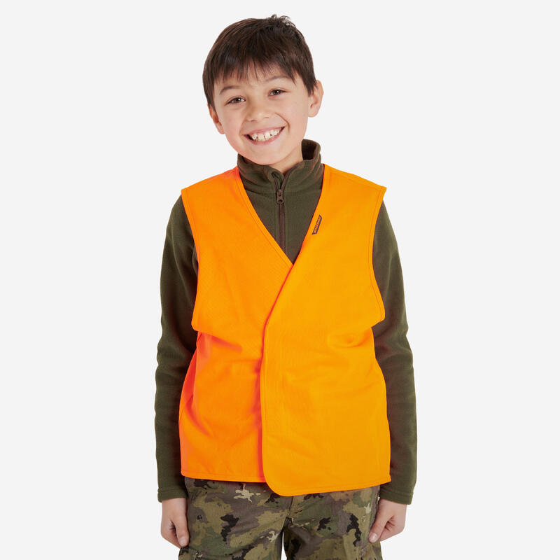 Peto Caza Solognac 100 Niños Naranja Fluo