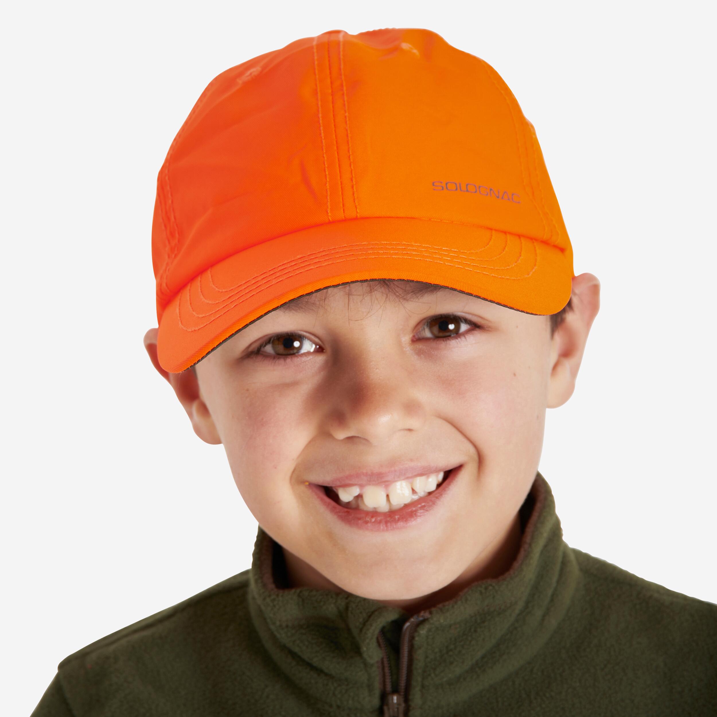 SOLOGNAC Detská šiltovka 100 oranžová oranžová juniori