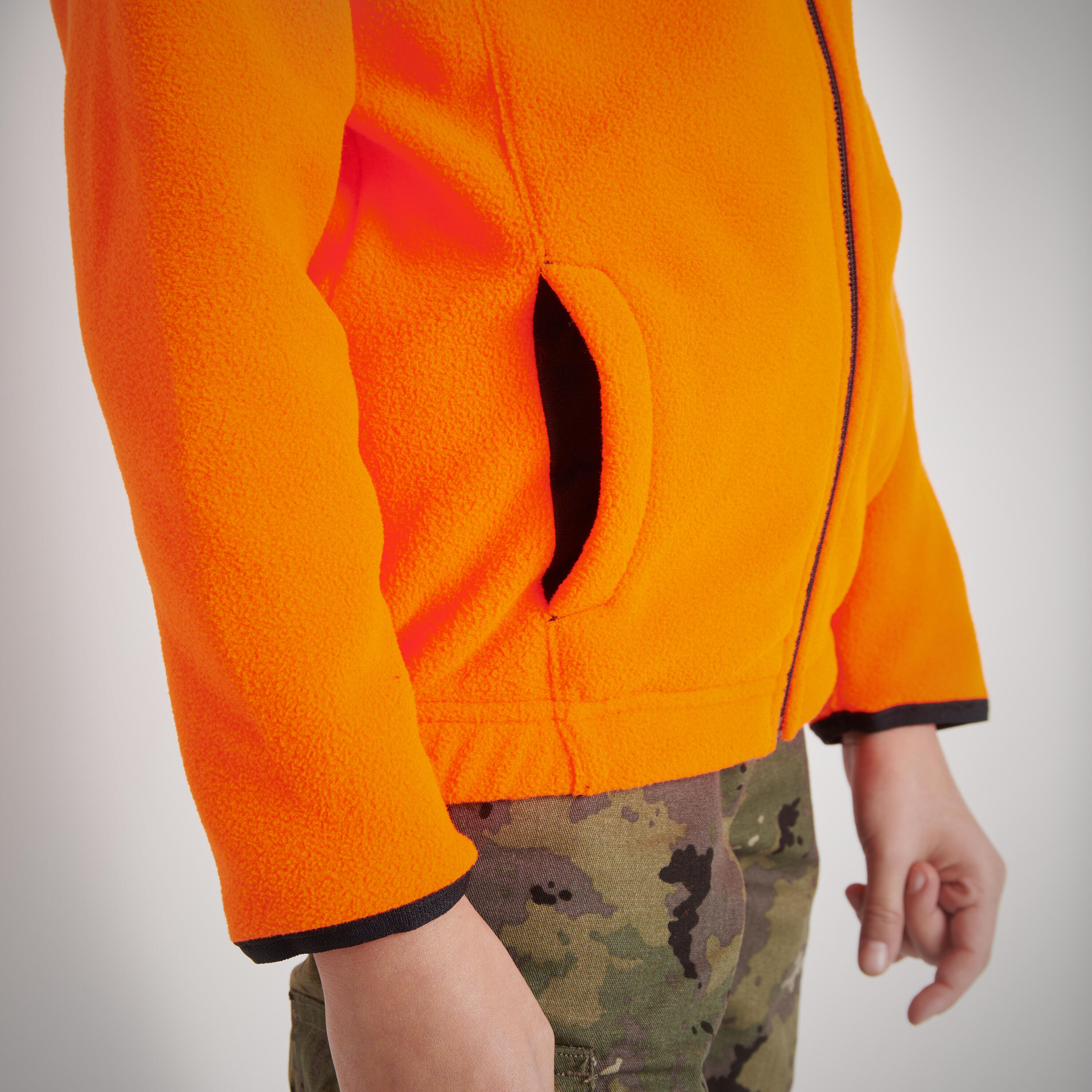 Pile caccia bambino 100 arancione fluo 6/8