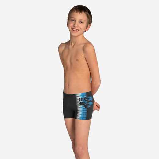 Badehose Boxer Kinder Arena - schwarz/blau 