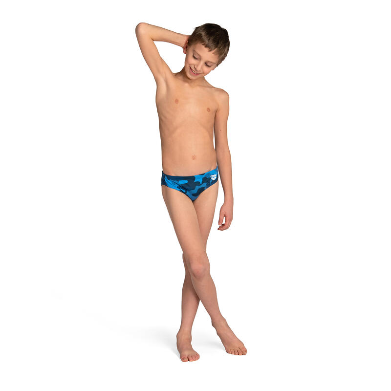 Zwemslip voor kinderen Camo blauw