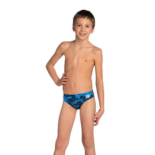 
      Kid's Swimming Briefs ARENA CAMO Blue
  
