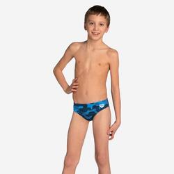 Maillot de Bain Slip Enfant ARENA CAMO Bleu