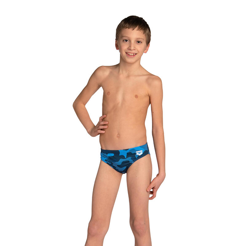 Zwemslip voor kinderen Camo blauw