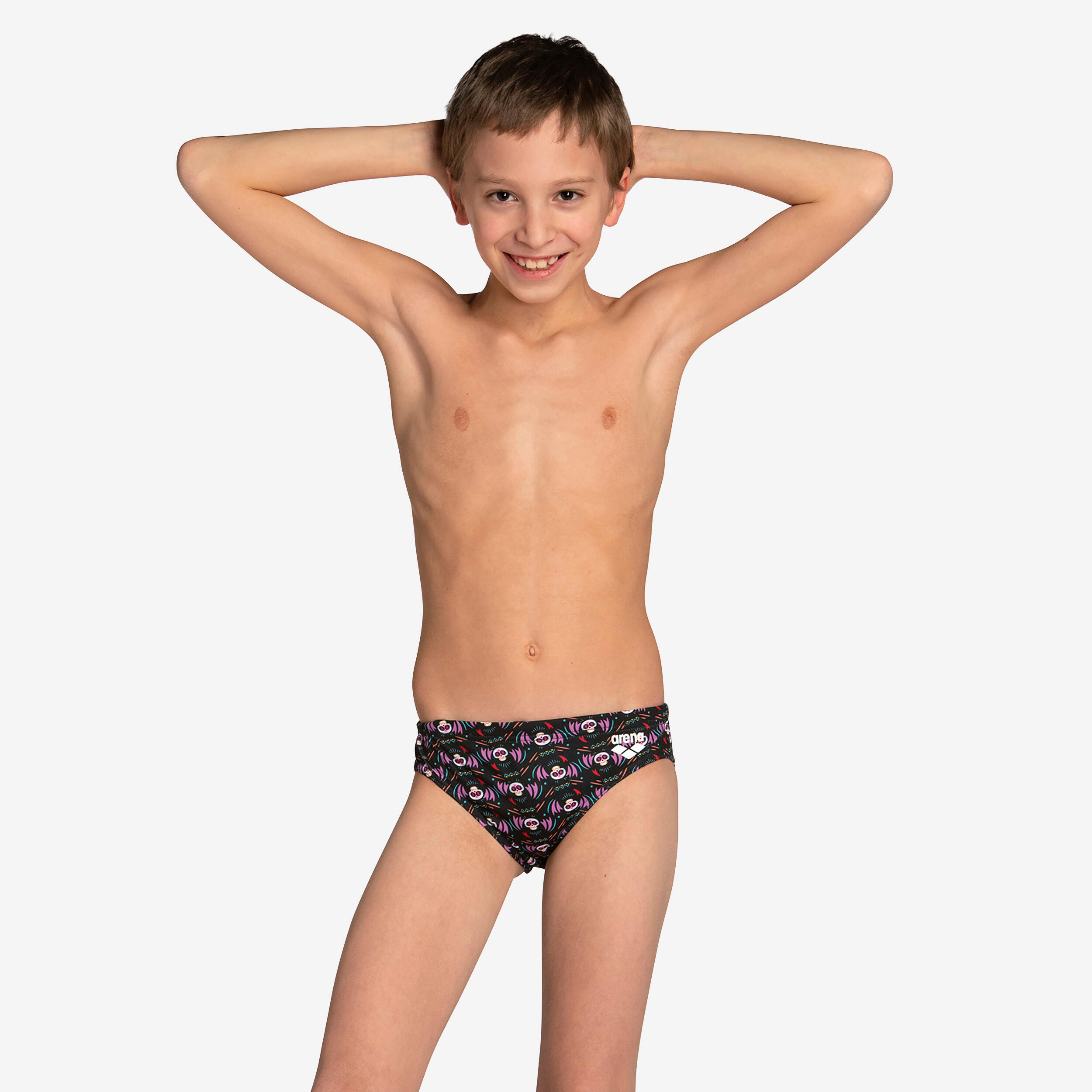 Kid's Swimming Briefs ARENA SKULL Black 2/5