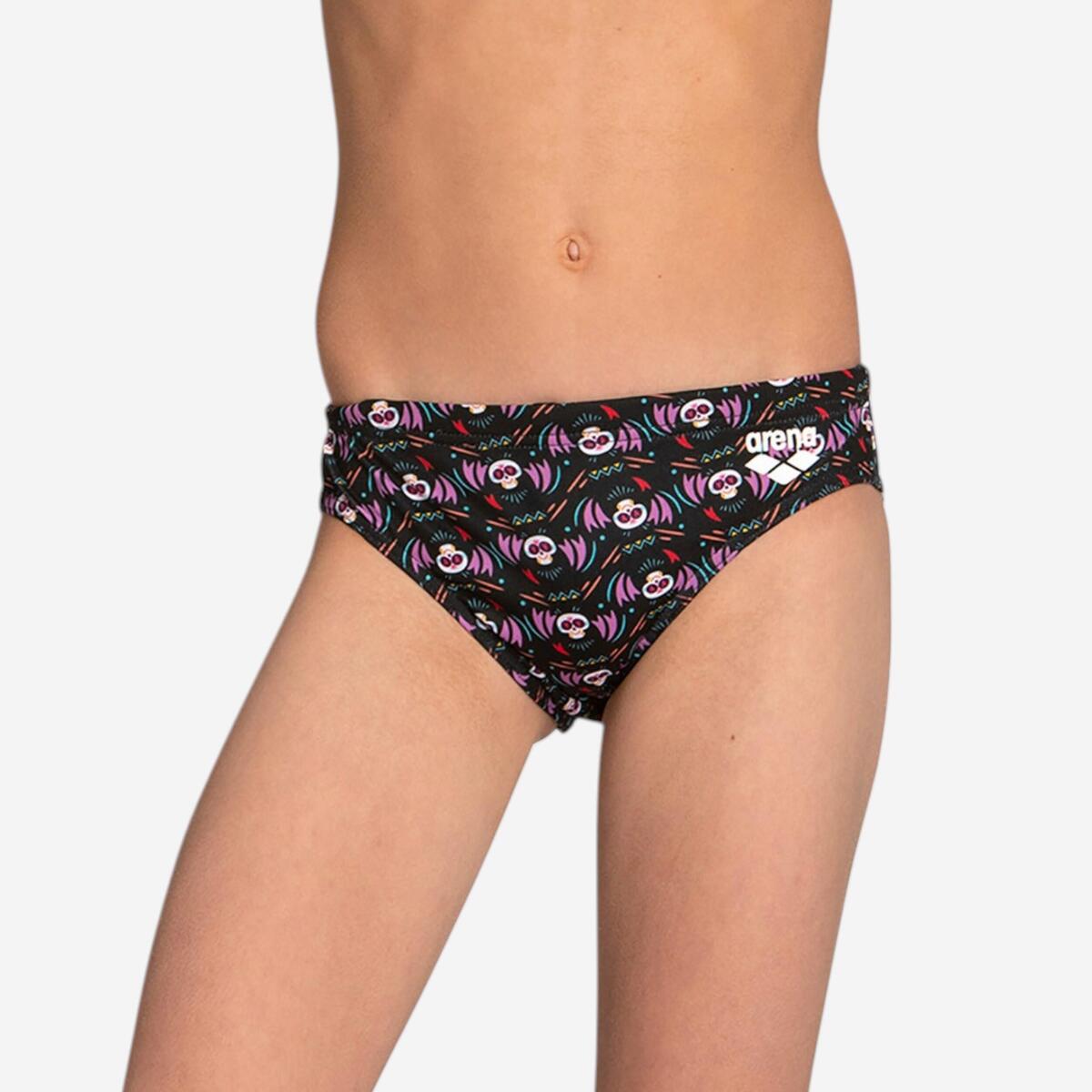 Maillot de Bain Slip Enfant ARENA SKULL Noir