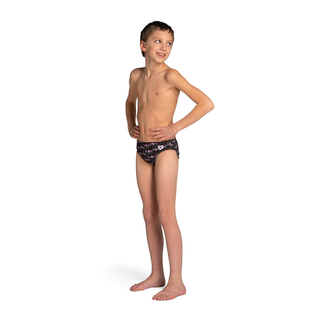 Badehose Slip Kinder Arena - Skull schwarz 