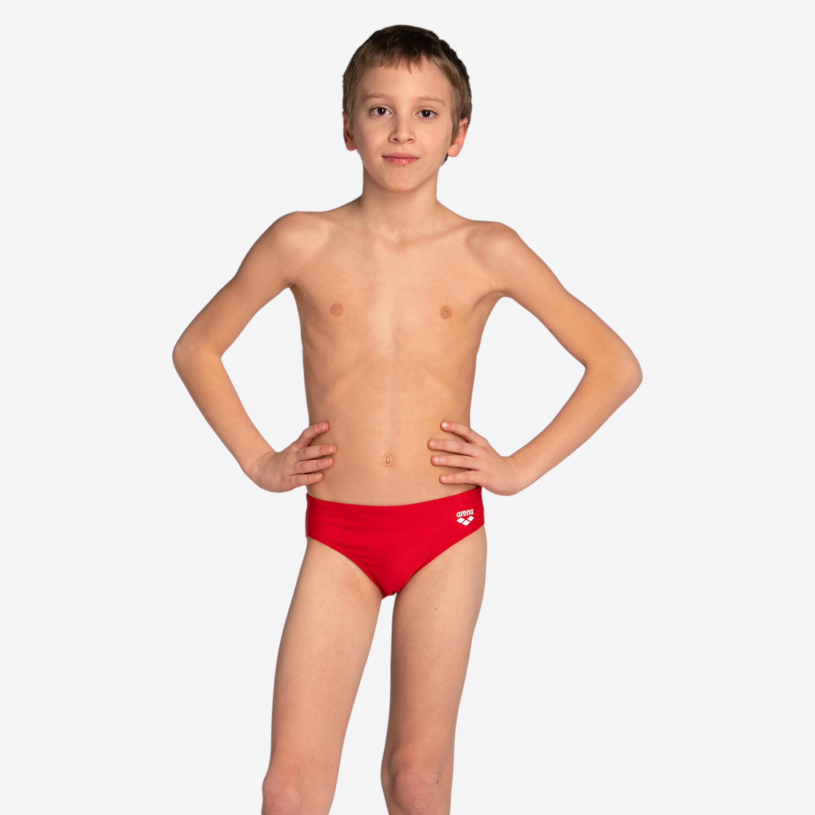 Calções de banho de natação slip Criança ARENA DYNAMO Vermelho
