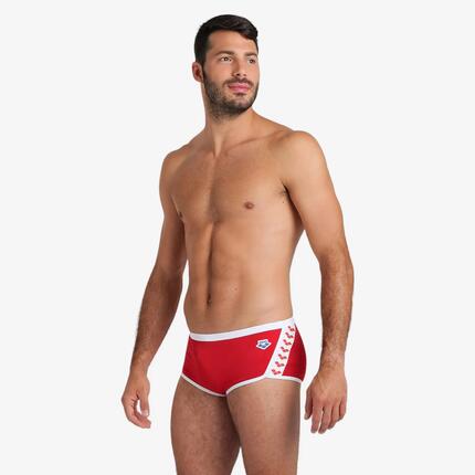 Maillot de Bain Slip Homme ARENA ICONS Rouge Blanc