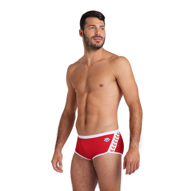 Calções de banho de natação slip Homem ARENA ICONS Vermelho Branco