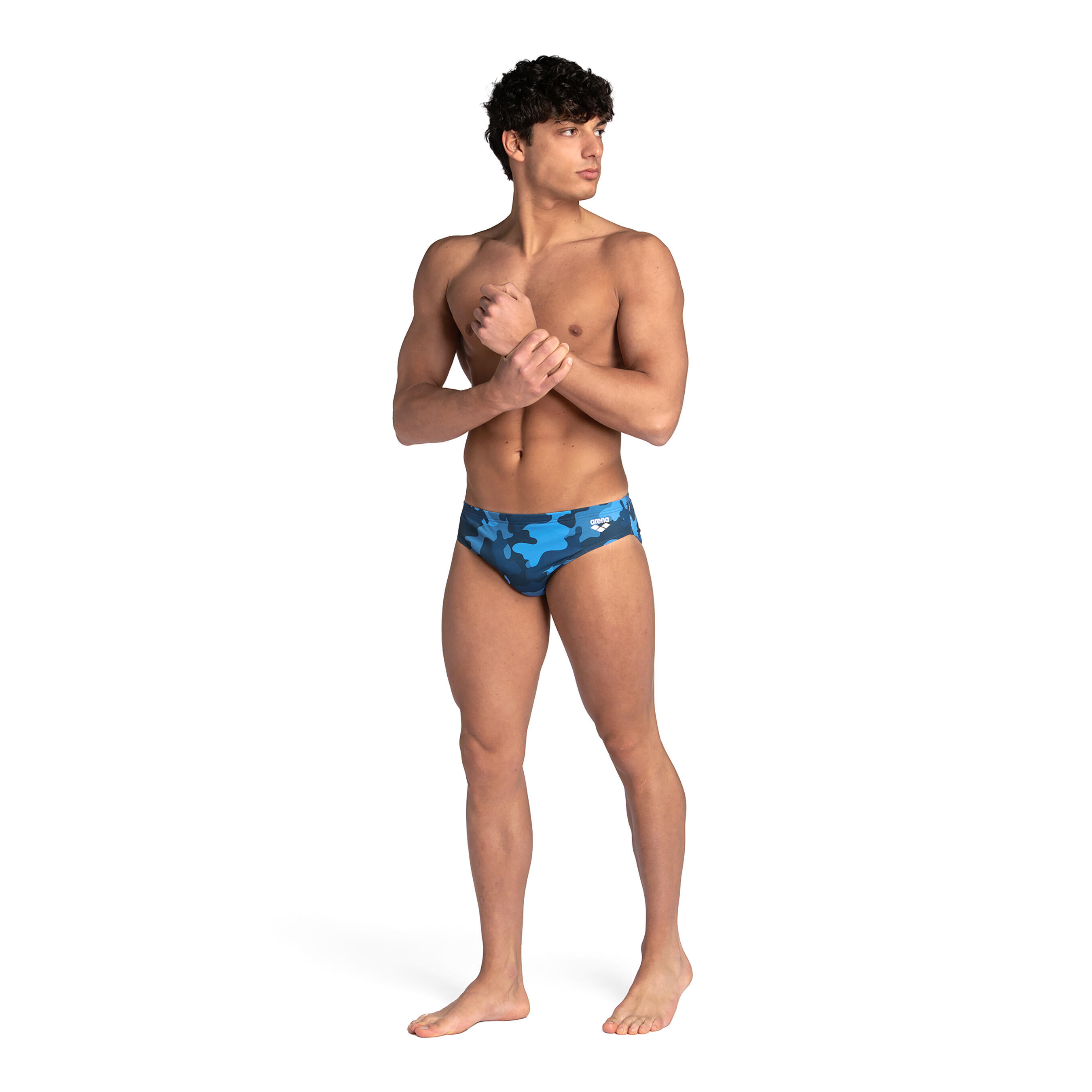 Men's Swim briefs ARENA CAMO Blue 2/5