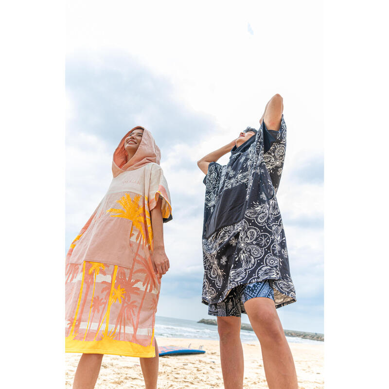 ADULT'S SURFING PONCHO 500 Print Bandana