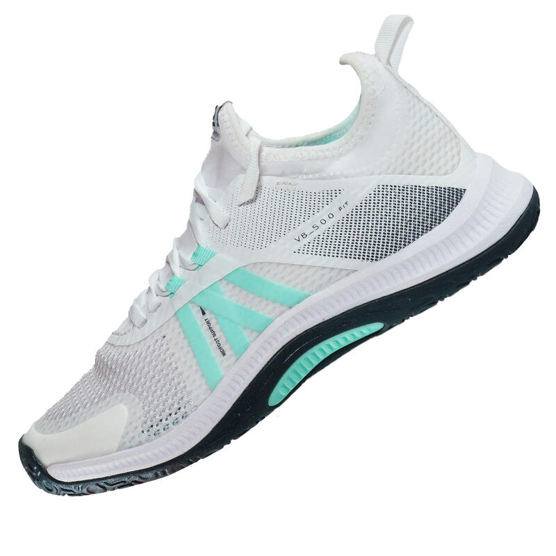 Scarpe pallavolo donna 500 FIT bianco-verde