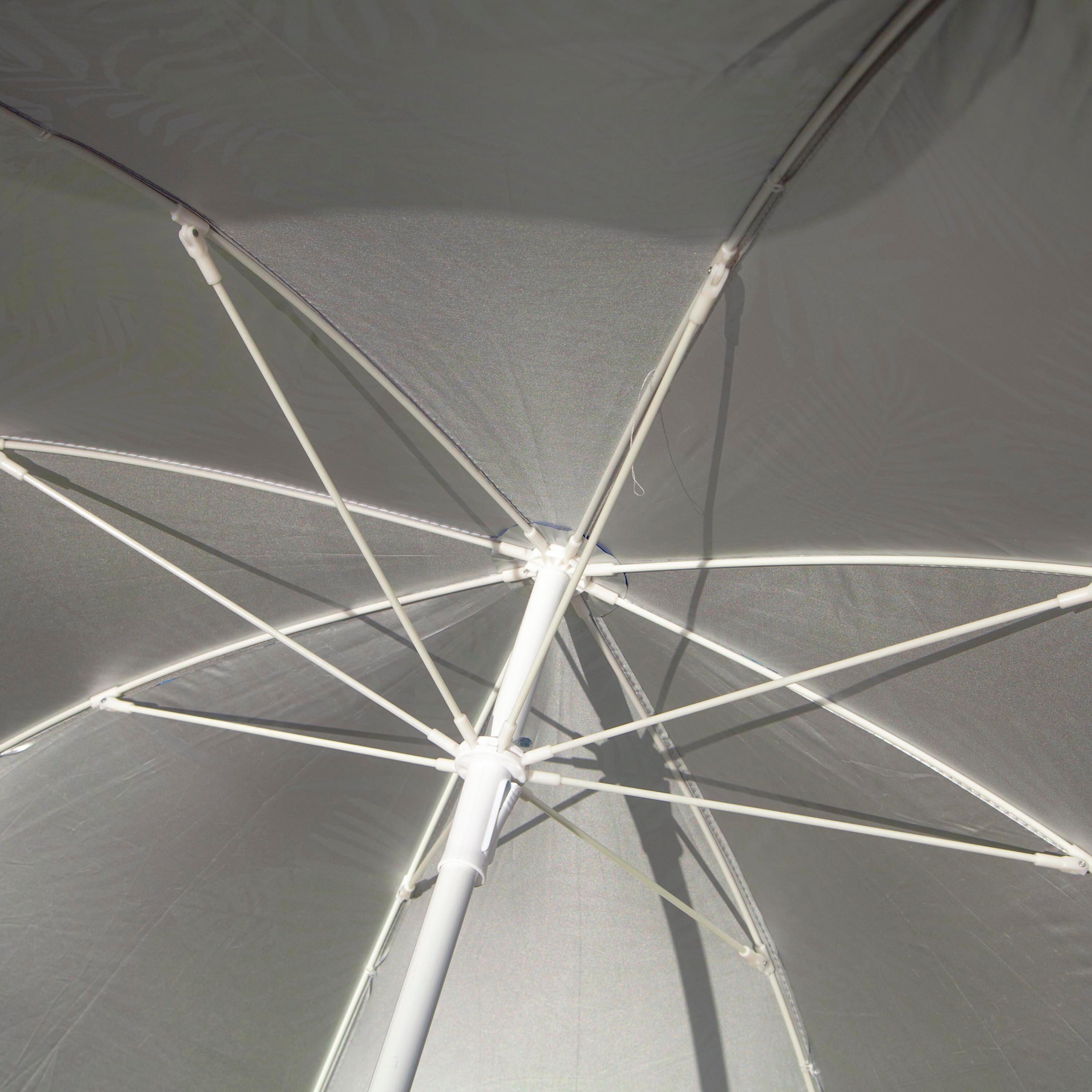 Sombrilla playa UPF50+ 160cm Sun&Surf rayas turquesa 3/6