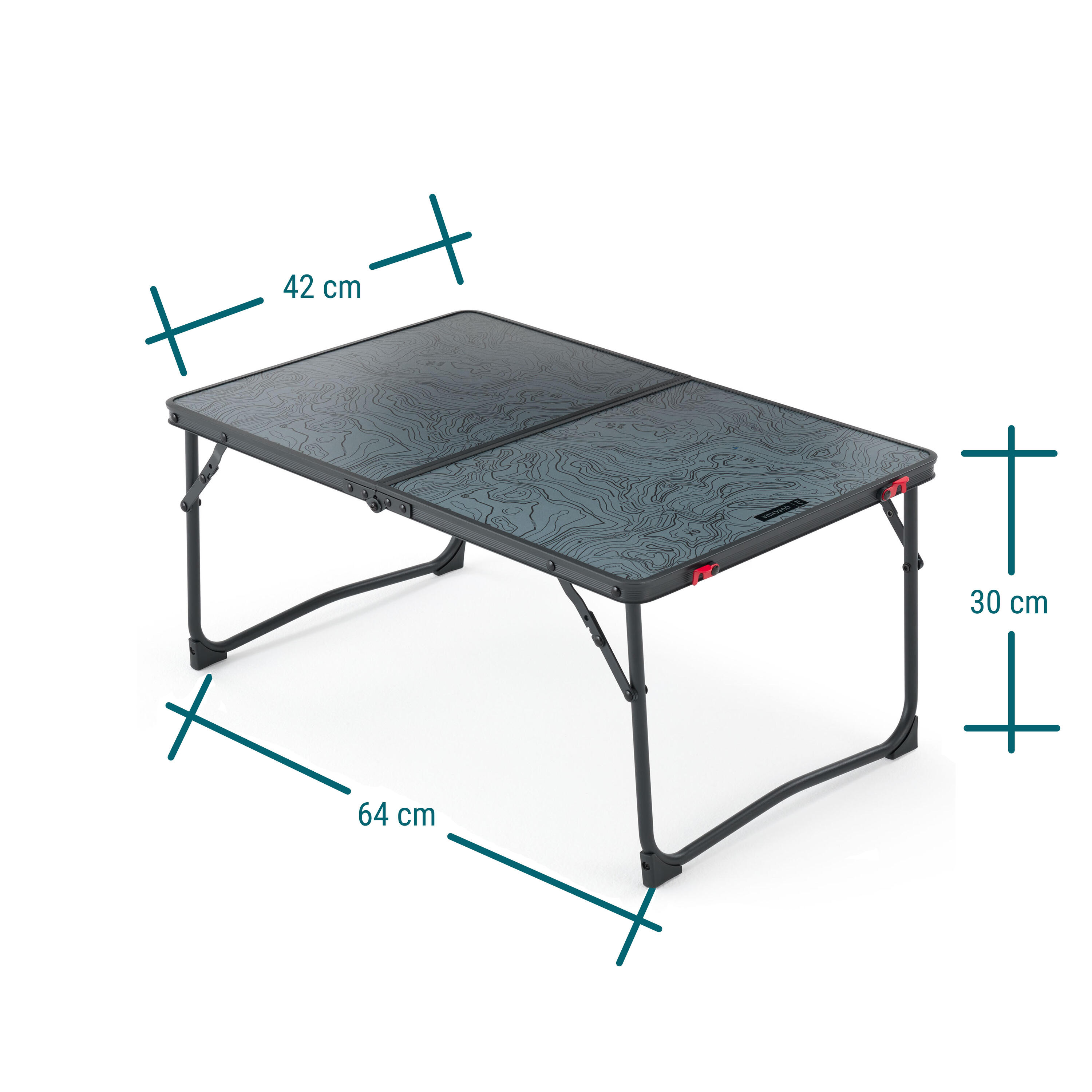 LOW FOLDING CAMPING TABLE - MH100 - GREY 3/10