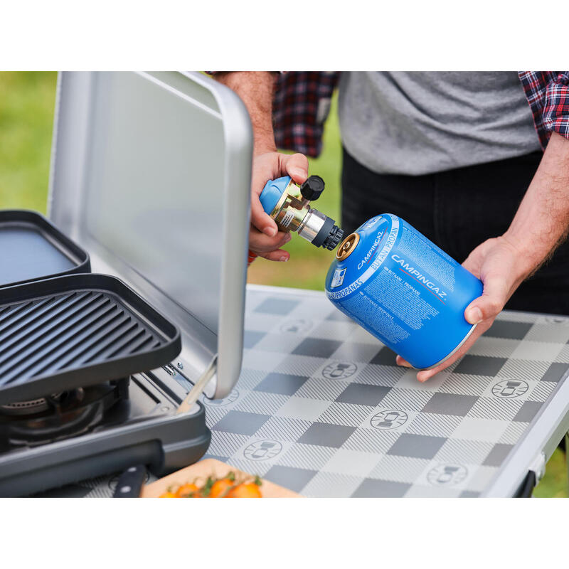 Aragaz de camping cu gaz, 2 arzătoare, Camp & Grill - Plancha, Grill