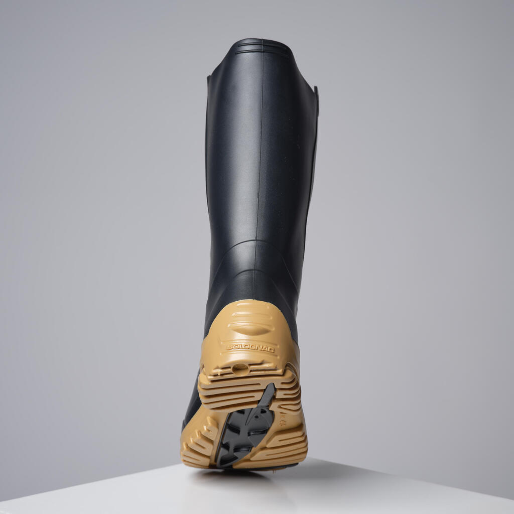 Botas de PVC ligeras y negras para mujer Solognac 100