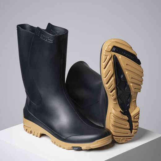 
      Botas de caucho impermeables de avistamiento para Hombre Solognac negro
  