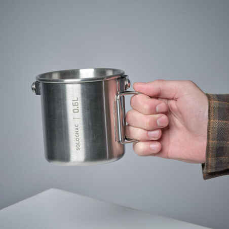 Mug 60 cL (0,6 L) Bushcraft Bivouac Stainless Steel