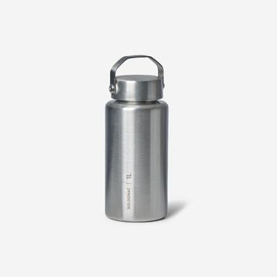 Borraccia BUSHCRAFT tappo a vite 1 L acciaio inox grigia