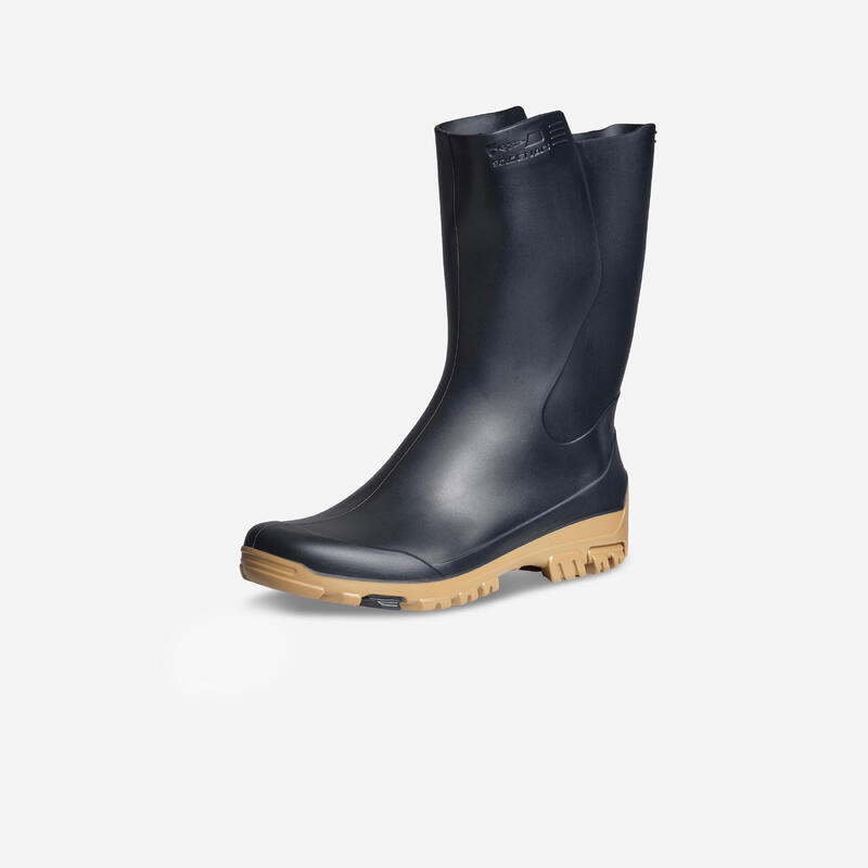 Botas de Agua Katiuskas Caza Solognac Inverness 100 Hombre Negro Impermeable