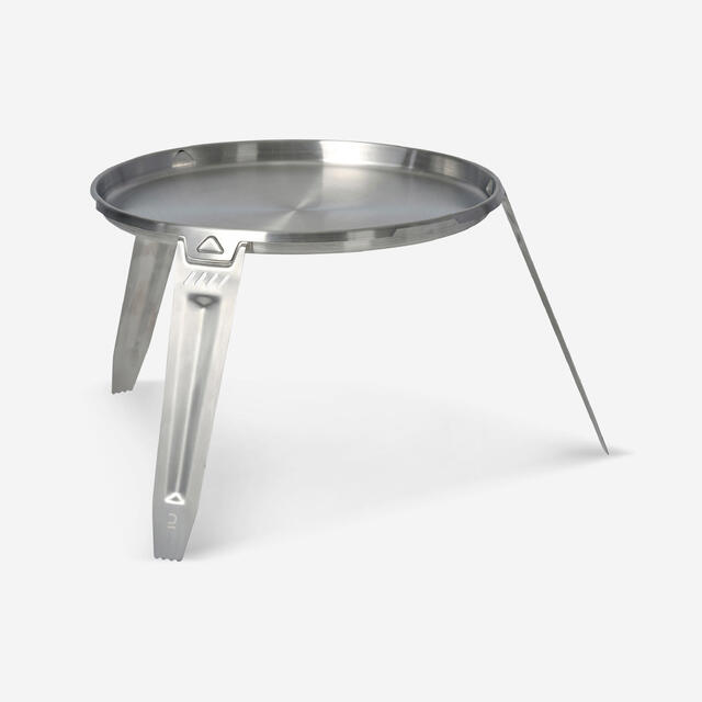 Vassoio cottura bushcraft acciaio inox 30 cm