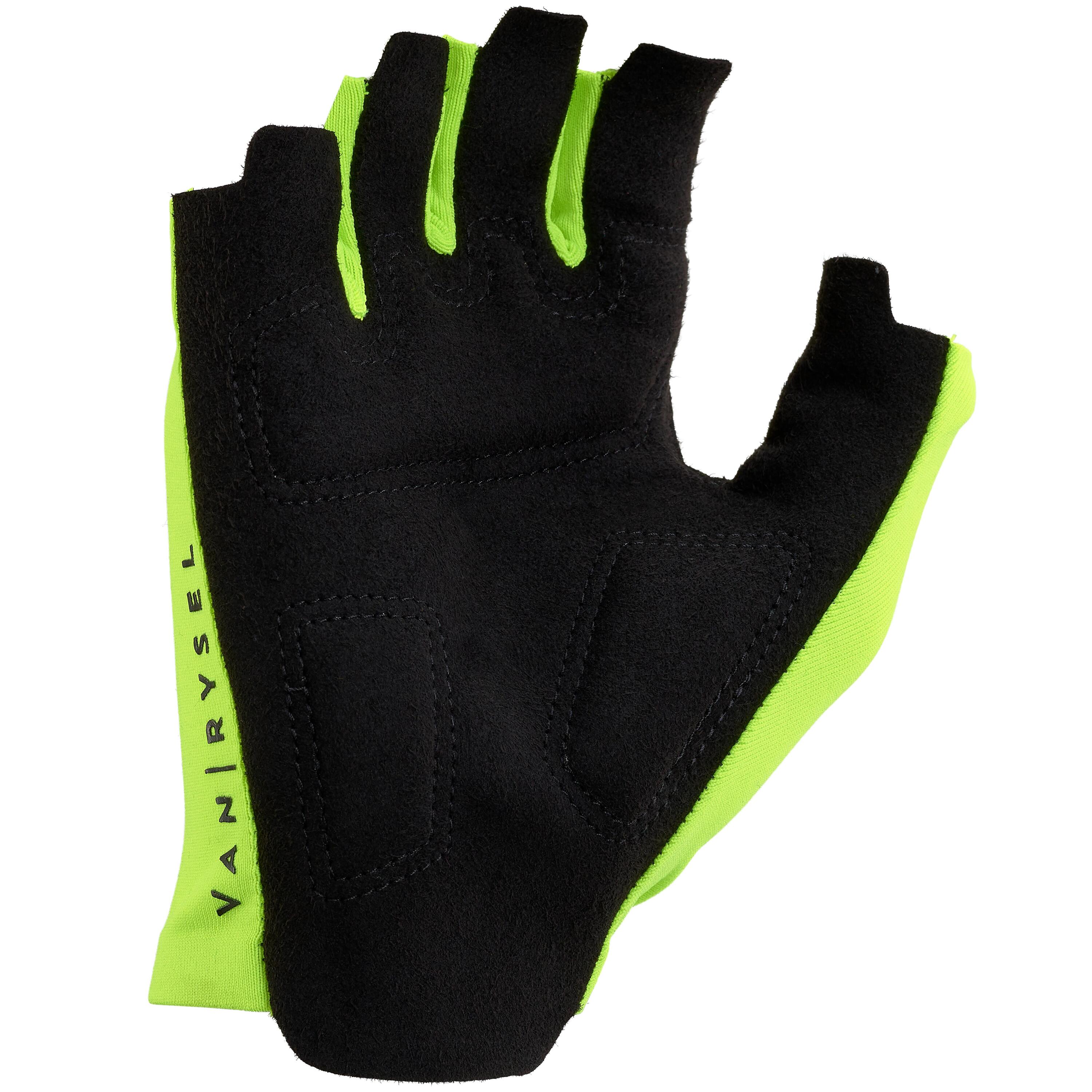 Road Cycling Gloves 100 - Yellow 2/2