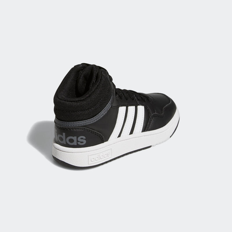 Zapatillas adidas Hoops Mid Niños Negro/Blanco Cordones